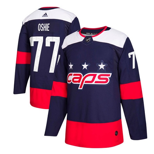 Kinder Washington Capitals Eishockey Trikot T.J. Oshie #77 Authentic Navy Blau 2018 Stadium Series